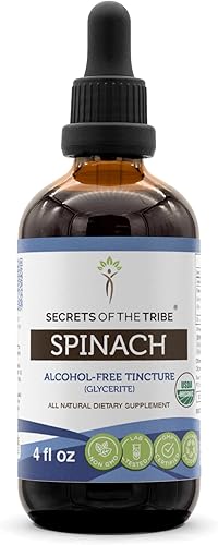 Miniatura 7 de Secrets of the Tribe Spinach USDA Organic  Extracto sin alcohol, gotas de hierbas de alta potencia  Hecho de hoja seca de espinaca orgánica 100%