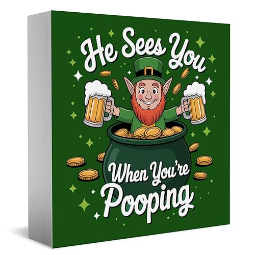 St Patricks Bathroom Decor Funny A leprechaun From Irish legend