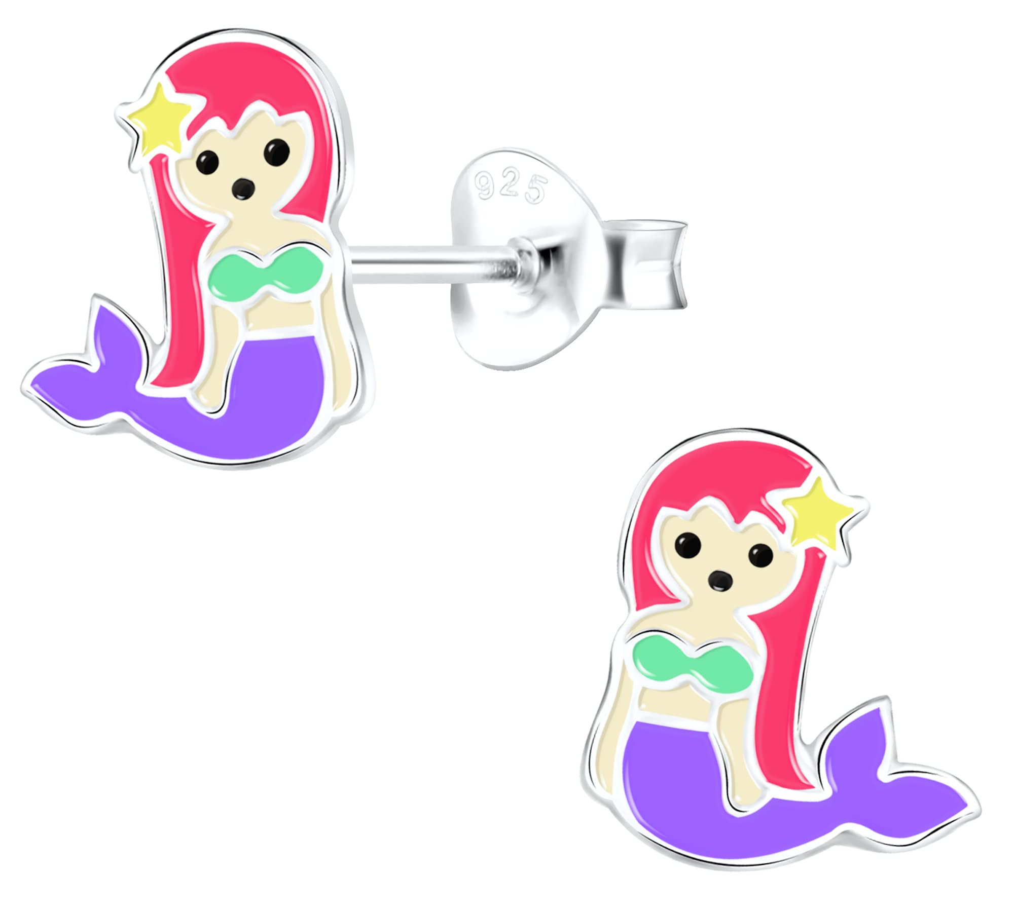 Aww So Cute 925 Sterling Silver Hypoallergenic Mermaid Stud Earrings for Babies, Kids & Girls | Diwali Gift/Birthday Gift | Comes in a Gift Box | 925 Stamped with Certificate of Authenticity | ER2072 (B0BLCGDDQC) Amazon Price History, Amazon Price Tracker