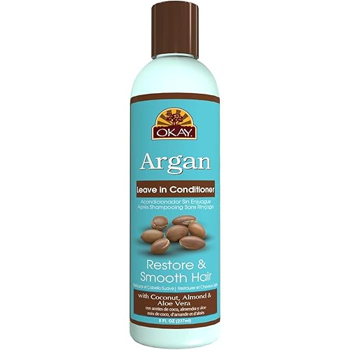 OKAY Acondicionador que no se enjuaga., Argan, 8 onzas OKAY Acondicionador que no se enjuaga., Argan, 8 onzas