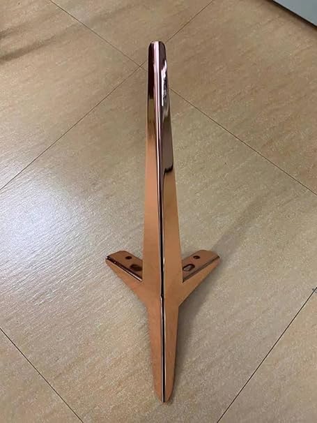 Aakash Decor Sofa Hardware Leg 18 Inch / 45 Cms Sofa Furniture Rose Gold Finish Stainless Steel Heavy Model Talwar Shape Design Sofa Leg Set of 4