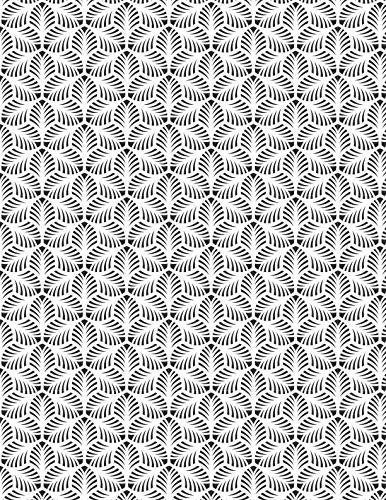 Ceramic Decals - Pattern Palm Leaves (Black, 19 x 13 inch)