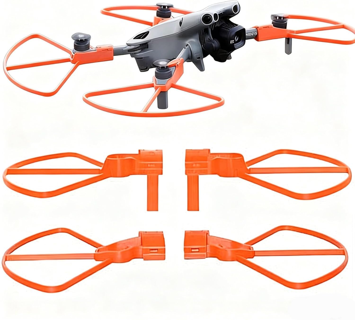 Protezione elica Guard per DJI Mini 5 Pro, Anello anticollisione Elica Pala Protezione Copertura di sicurezza Accessori per DJI Mini 5 Pro (With Landing Gear-Orange)