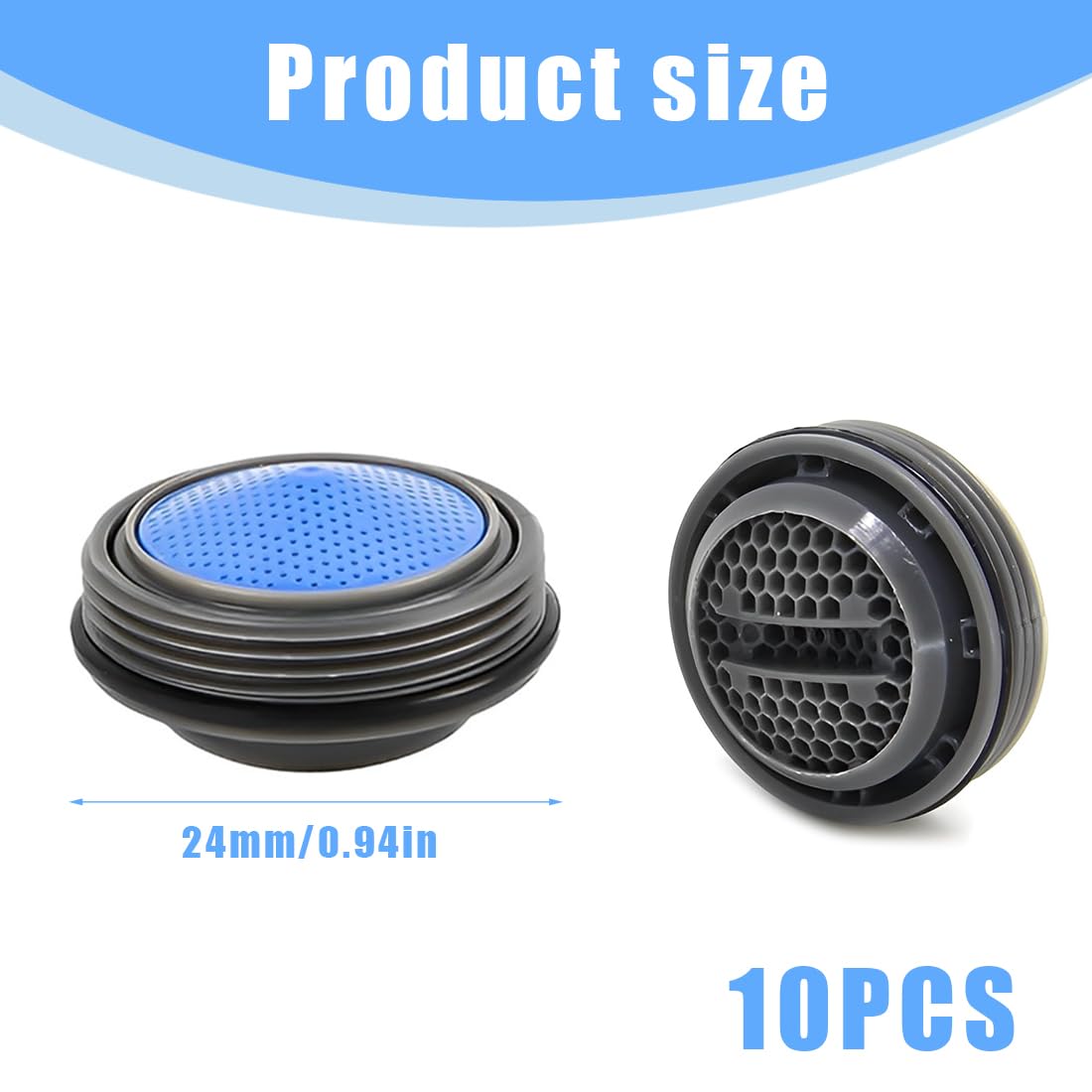 10 pezzi rubinetti a forma di moneta M24 24 mm filtro acqua rubinetto, rompigetto rubinetto cucina per cucina bagno lavanderia