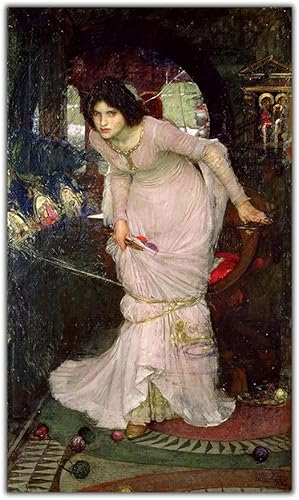 Miniatura 2 de William Waterhouse - Póster clásico para pared, diseño de dama de Shalott, 1894, cuadro de pared de sala de estar, galería, varios tamaños, sin marco