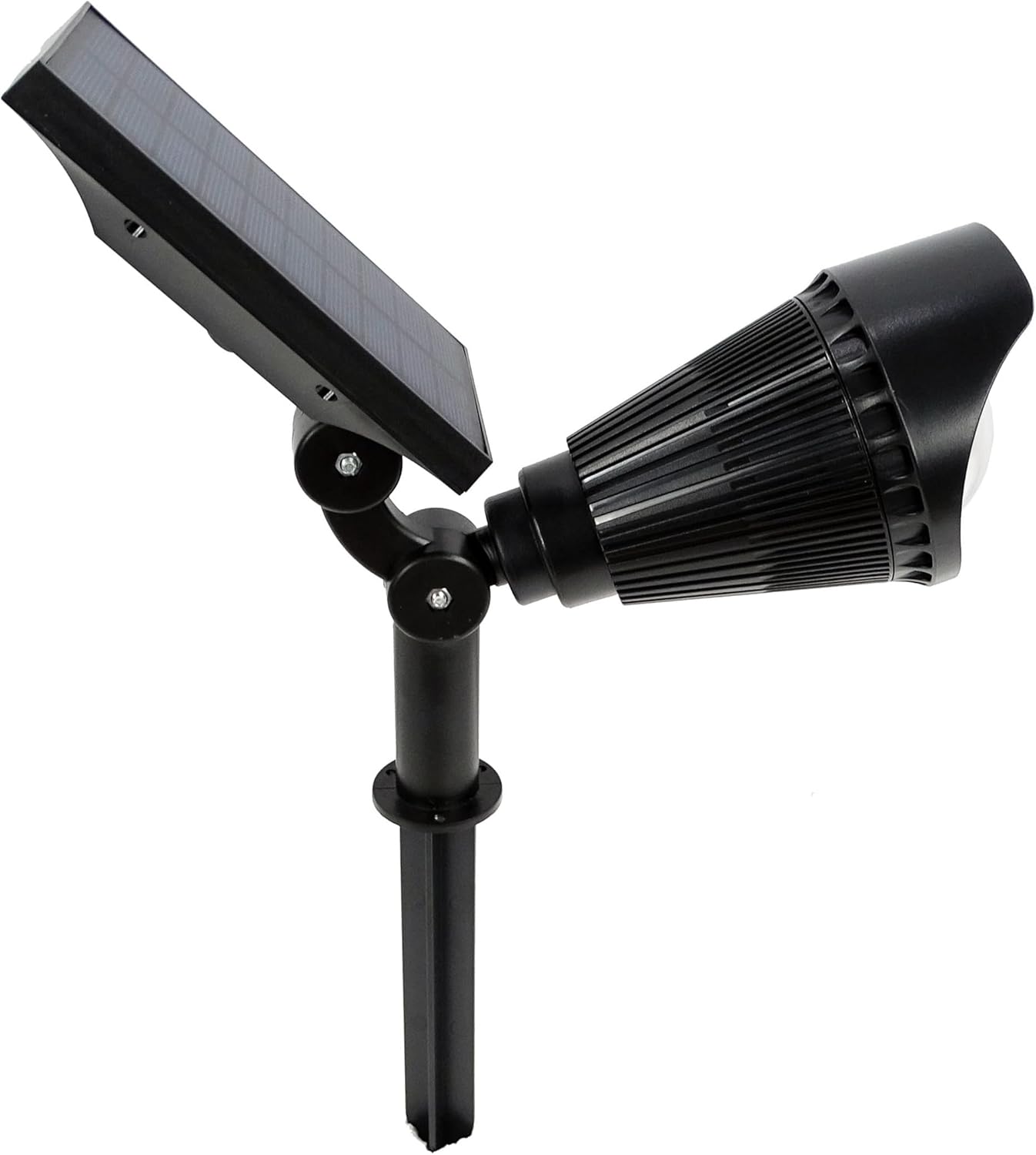 Alpine Corporation 6" Tall Solar Rotating Projector Lights, Dual Function with Multicolor LED Outdoor Decorative Lights, Black