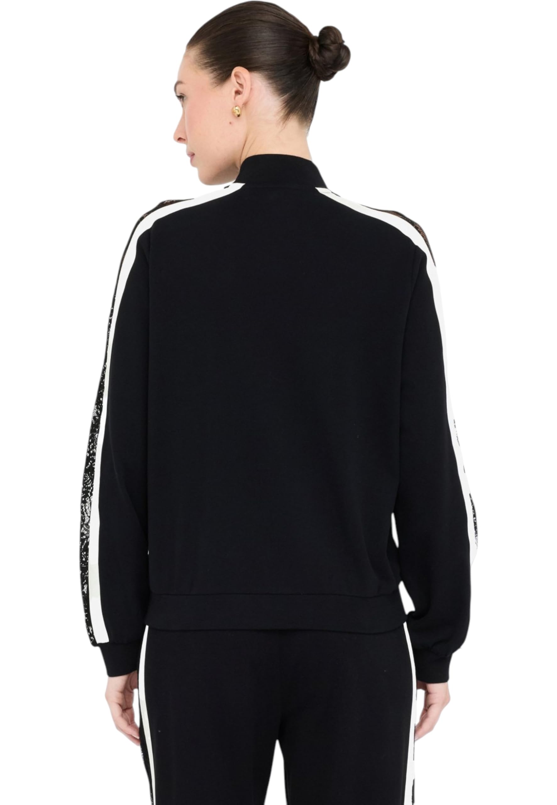 Liu Jo Donna Felpa con Zip TF5006J4523 Cotone Nero L