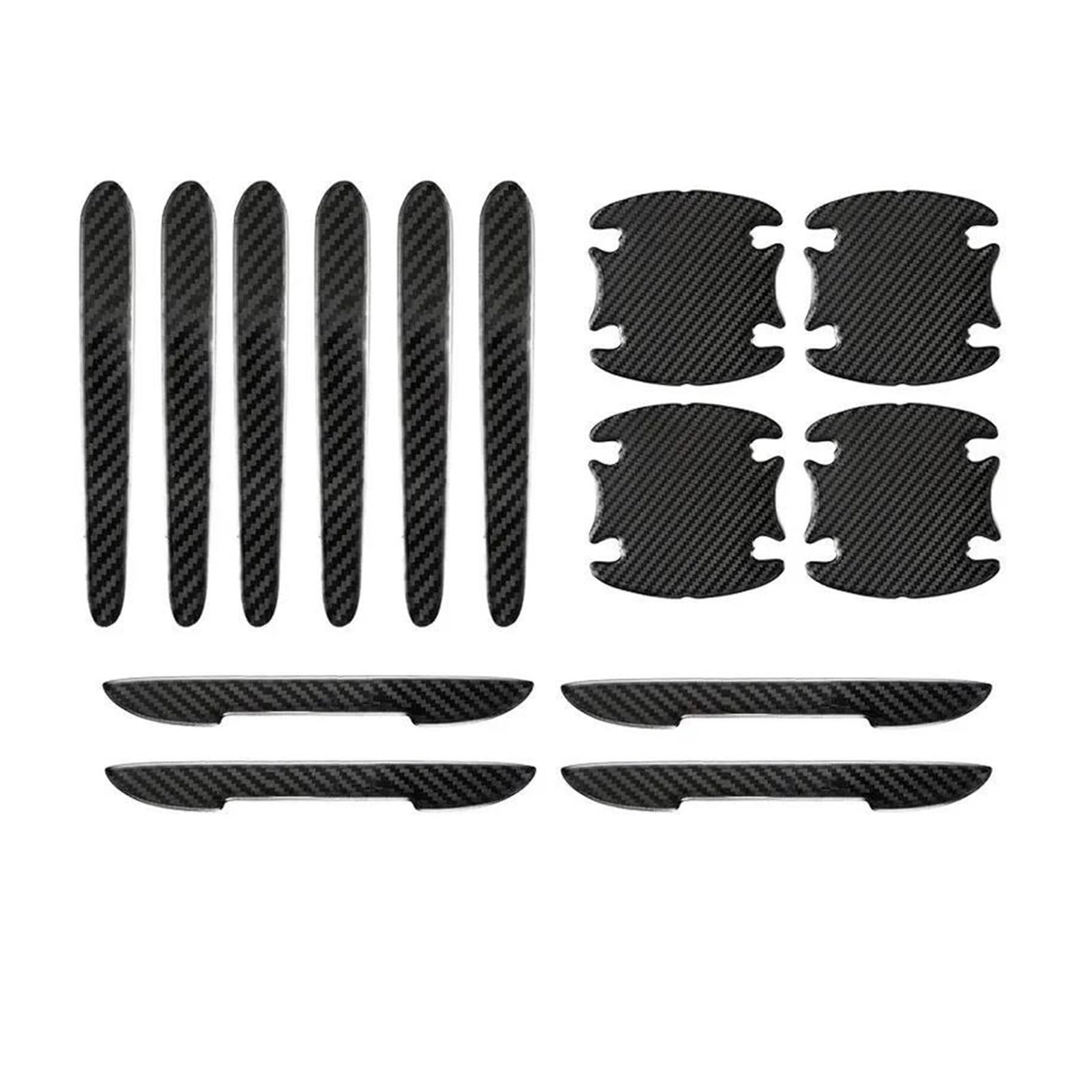 FIXCOR Automobiles Handle Protection Film Styling Exterior Accessorie Carbon Fiber Car Stickers Anti Scratch Car Door Handle Protector(14pcs)