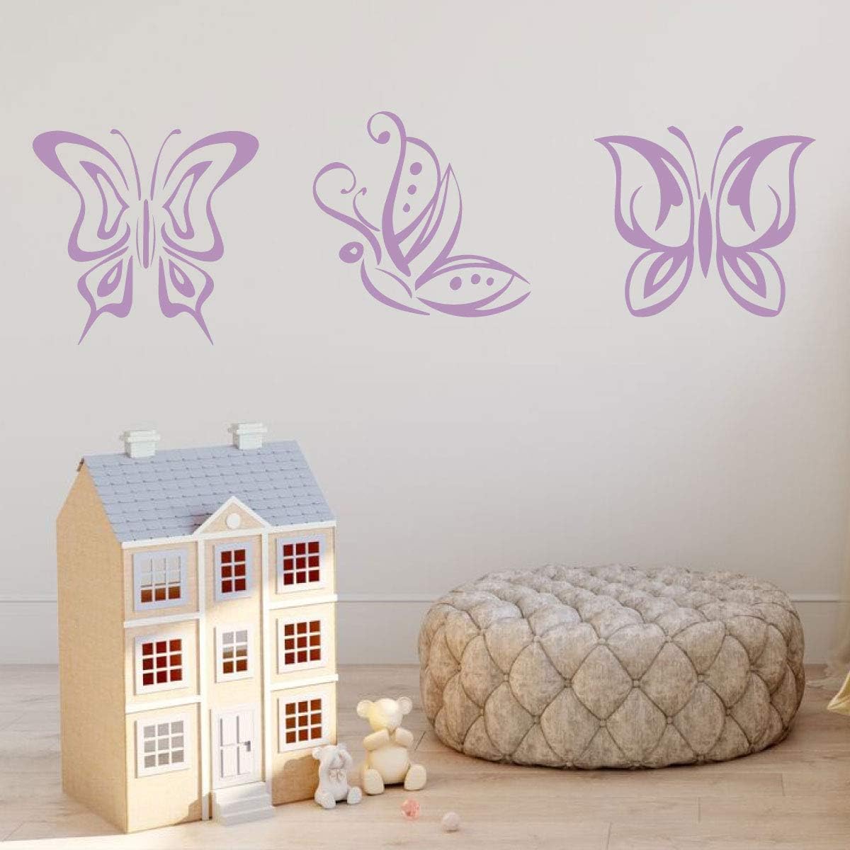Butterfly Silhouette Wall Decal - Vinyl Art Decoration For Girl's Bedroom, Playroom, Library or Party – A Variety of Sizes and Colors Available