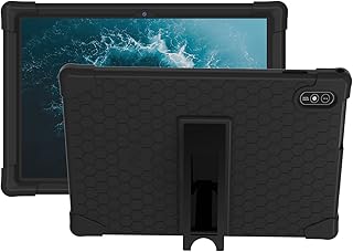 OXTAB OX 10 Tab Tablet Case/QX Tab OX 10 Tablet Case, (Rectangular Camera) Transwon Silicone Case for OXTAB OX 10 Tab 10.1 Inch Model Ox-p010 Tablet/for Headwolf WPad3 Tablet Case - Black