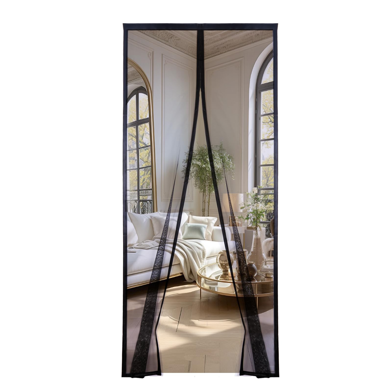 Magnet-Fliegengitter Für Türen 95x190cm – Ohne Bohren, Feines Netz Aus Polyester Für Balkon, Schlafzimmer & Terrasse