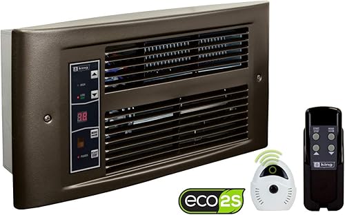 Miniatura 5 de KING PX1215-ECO-WD-R PX ECO2S Calentador eléctrico de pared de 2 etapas, 1500 W120 V, paloma blanca