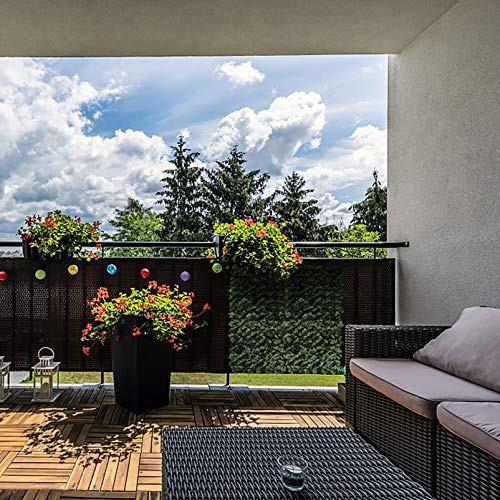 BESTOYARD Cerca de folhas artificiais, cerca de seixos artificiais e folha de videira sintética para