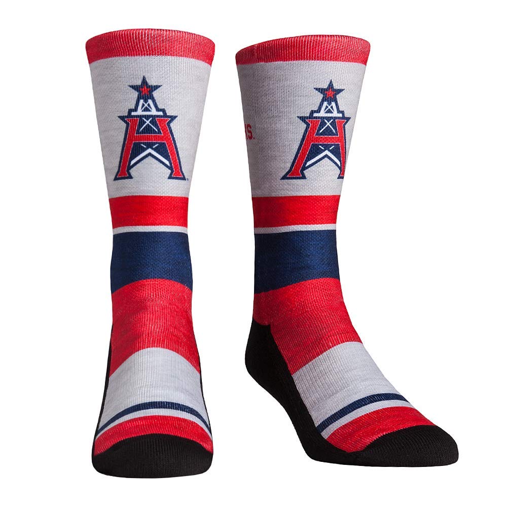Rock 'Em Elite XFL Houston Roughnecks Heather Stripe Crew Socks (Youth (2-5.5))