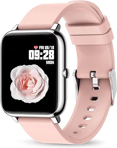 Reloj inteligente para mujer, IP68, impermeable, rastreador de actividad física con monitor de ritmo cardíaco, presión arterial, oxígeno en sangre,