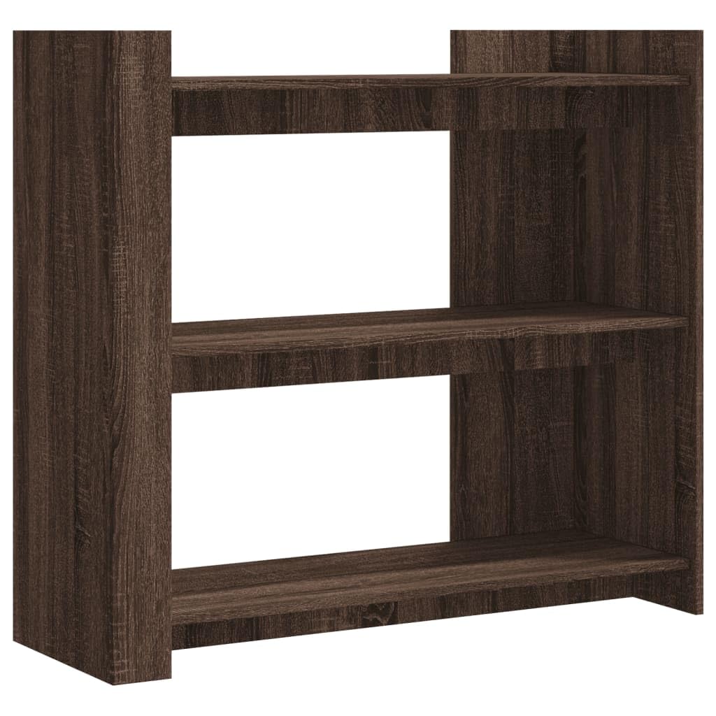 Mesa consola marrón efecto roble 100 x 35 x 90 cm mesa auxiliar clásica de madera estrecha con estantes para salón, pasillo y entrada