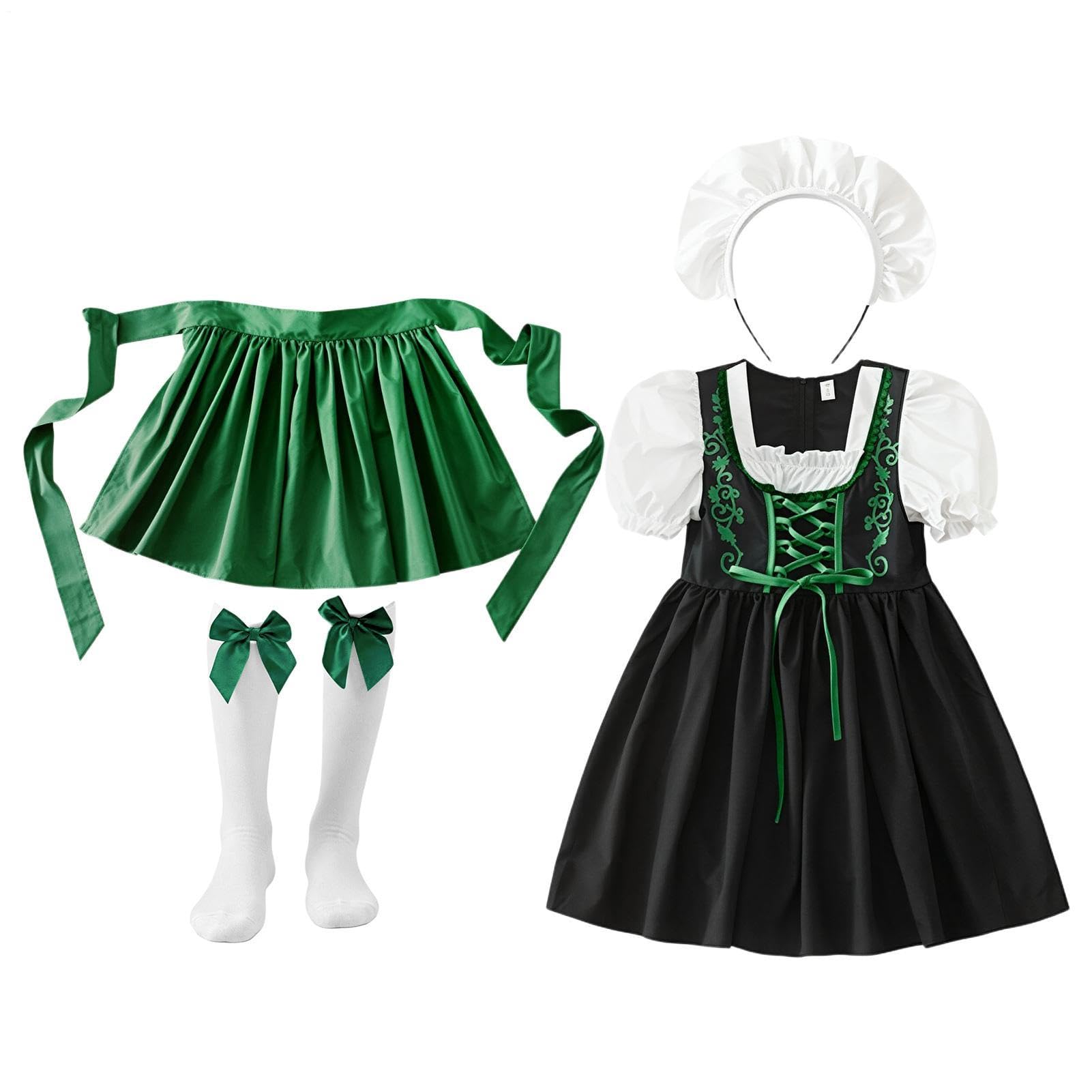 Oktoberfest Dirndl bawarski kostium Dirndl z krótkimi rękawami, niemiecki