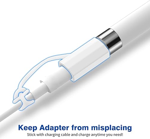 Miniatura 2 de Jiunai Paquete de 2 adaptadores compatibles con Apple Pencil Adaptadores de silicona para carga Lightning hembra a hembra, conector de carga iPencil
