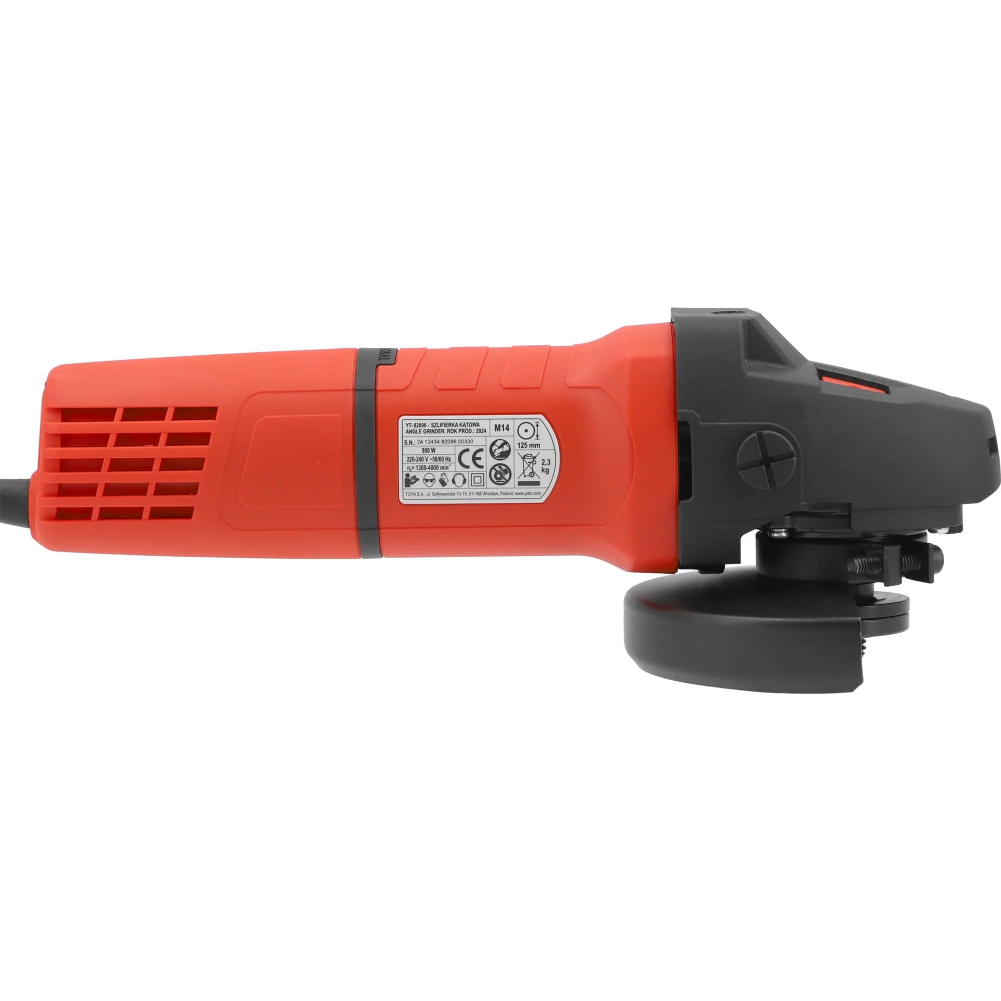YATO Narzędzie ANGLE GRINDER 125MM 900W (1300-4000RPM) - YT-82096