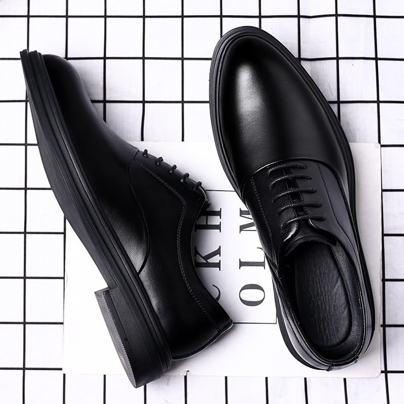 Men's Tuxedo Dress Shoes Mens Retro Comfortable Business Height Increasing Non-Slip Softsole Walking Oxford Shoes4