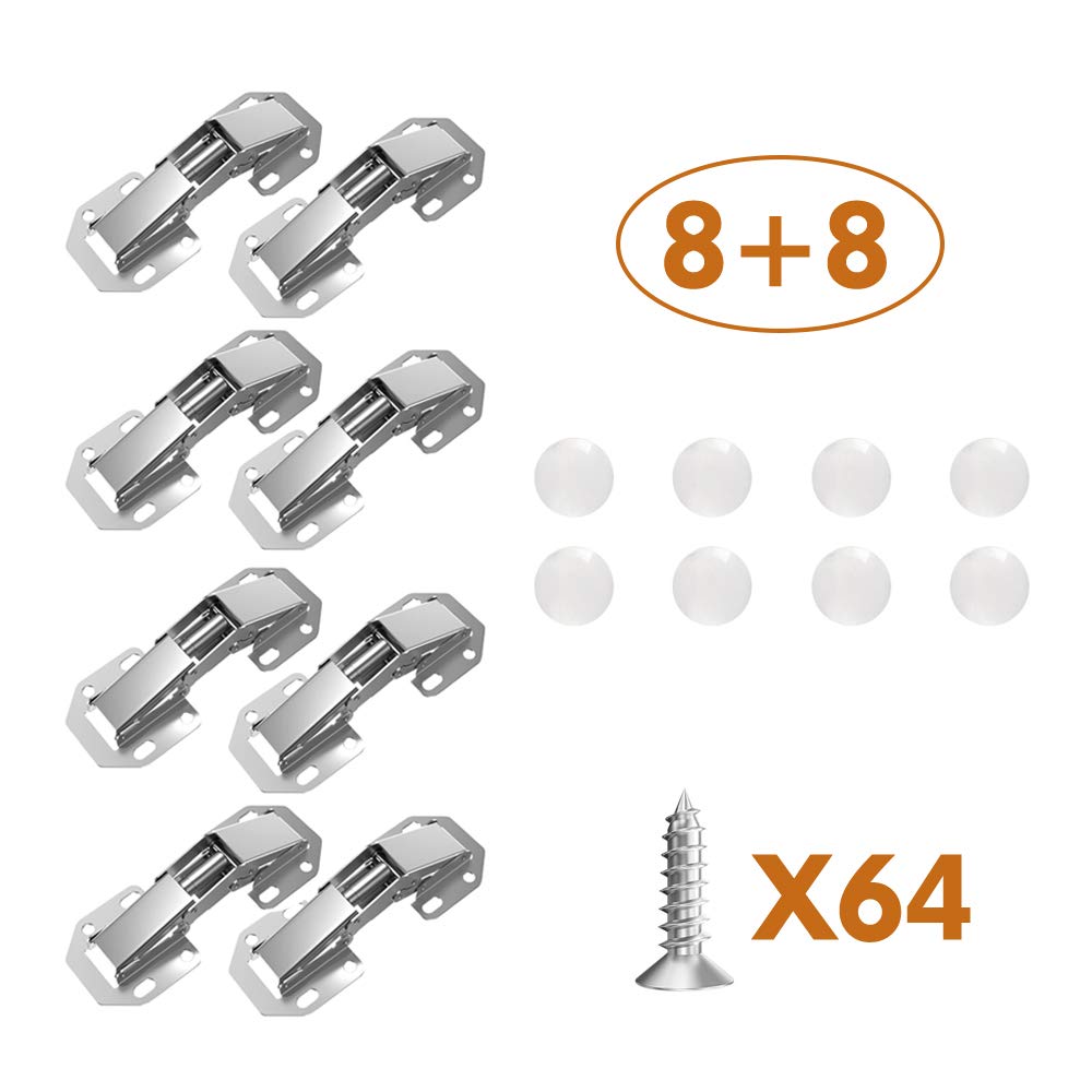 Buy REDYA 8 Pack Hidden Hinges for Kitchen 90 Degree Hidden