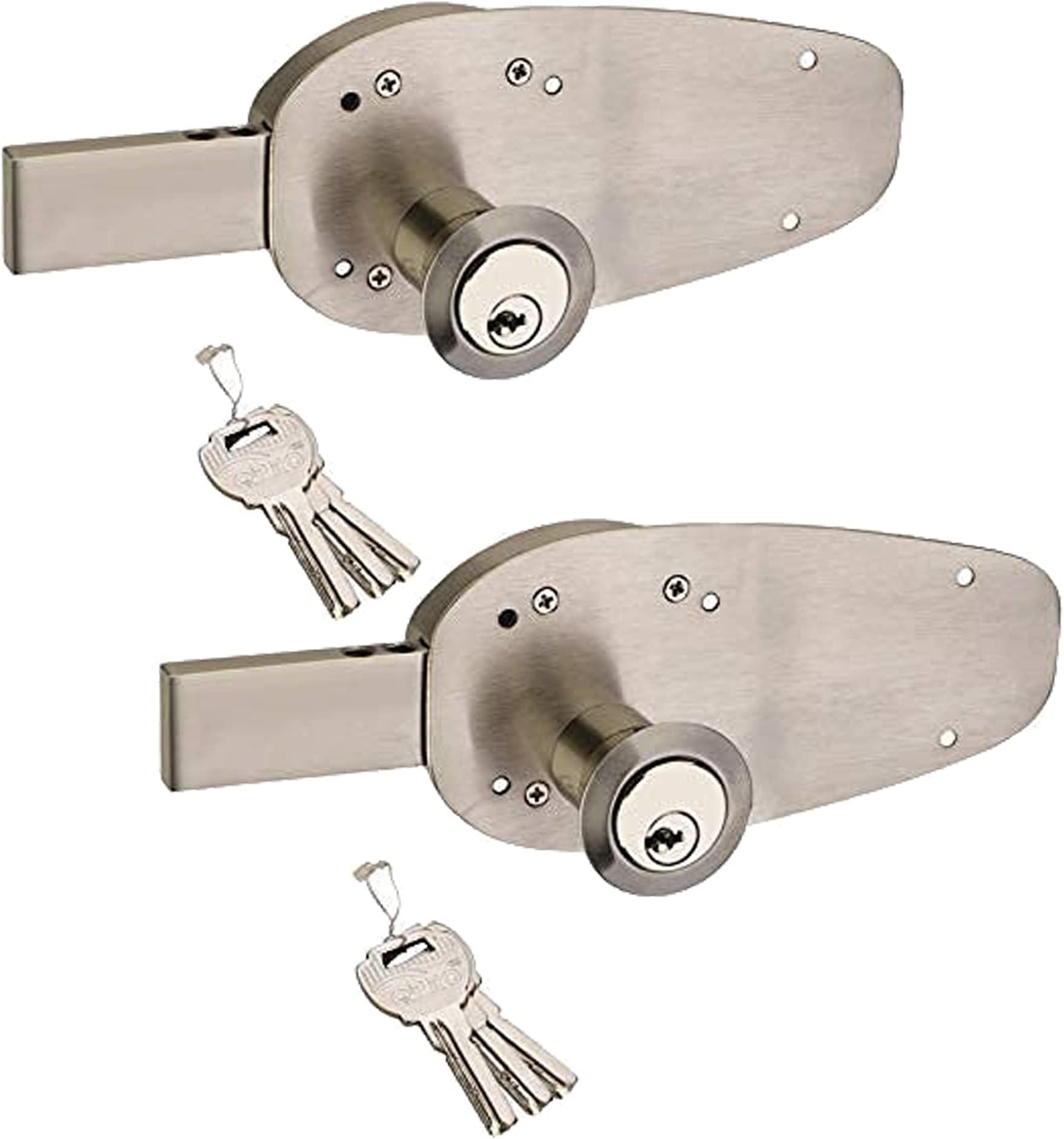 QPRO® Main Door Lock, 6 Action Inter Lock with 3 Reversible Computer Brass Keys, Oval Lock, Ultra Key (Pack of 2Pcs) / Interlock for Main Door/Door Lock
