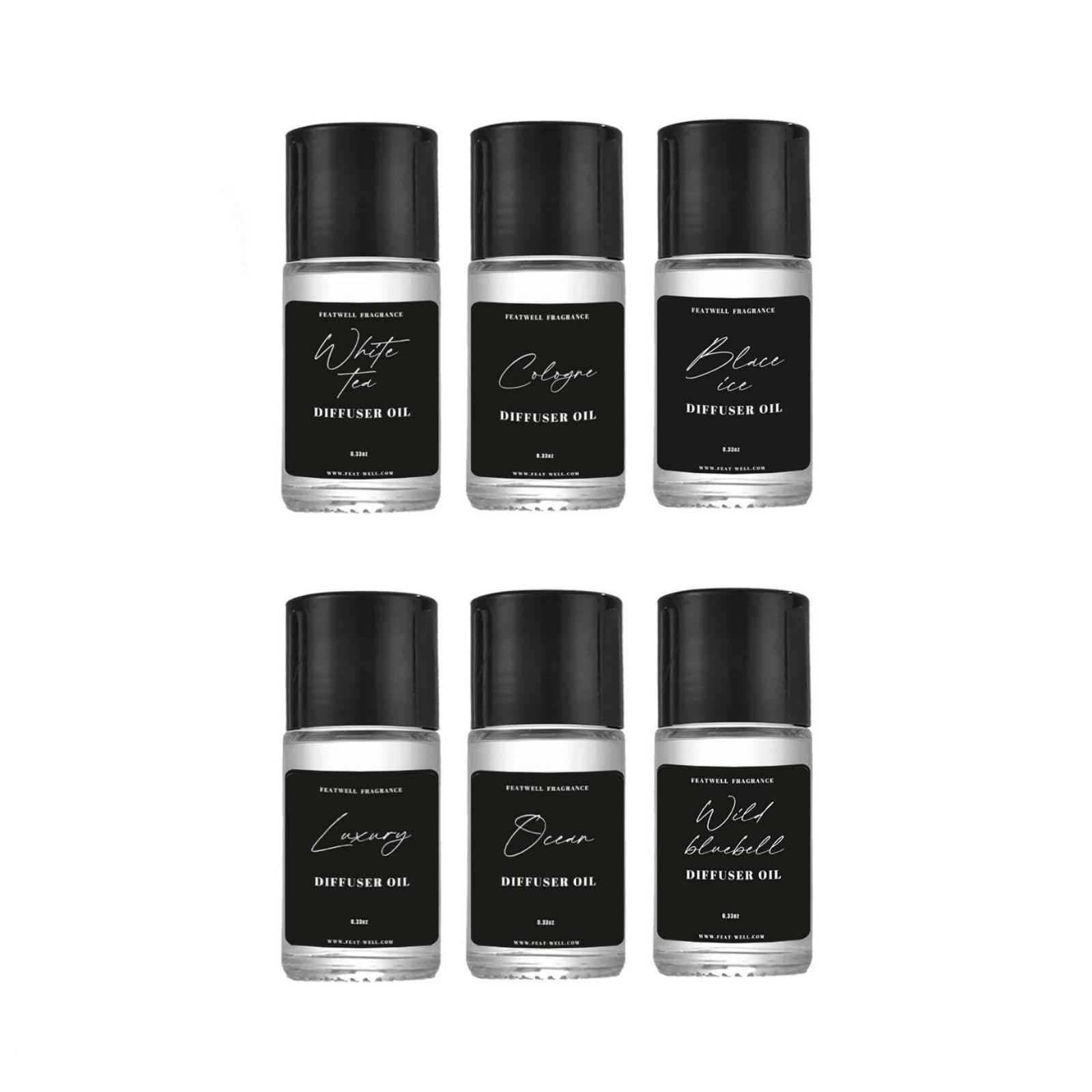 Car Air Freshener Essential Oil,6 Bottles Essential Oils for Diffuser