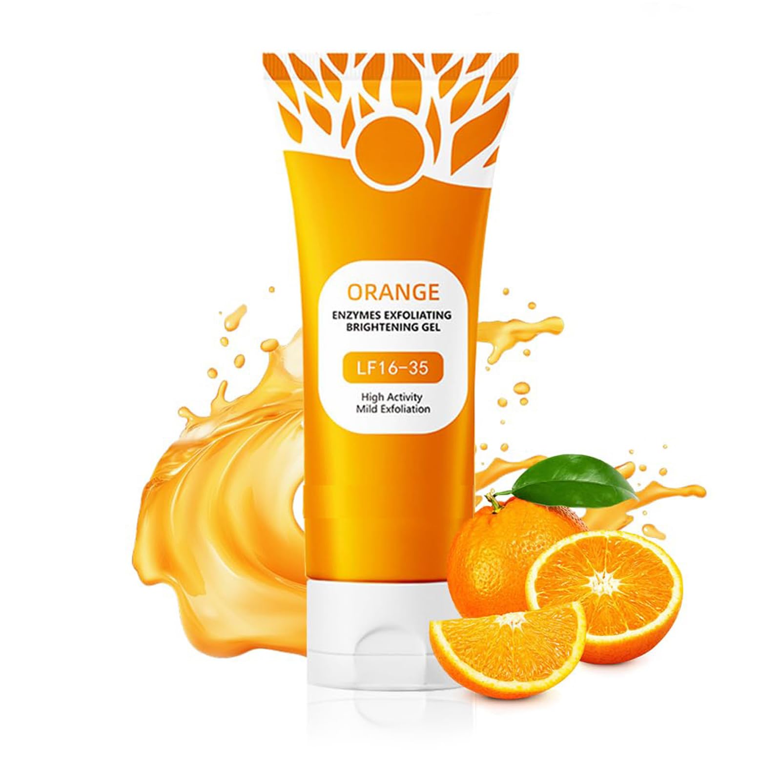 Orange Enzyme Exfoliating Gel - Deep Pore Cleansing Orange Peeling Scrub, Remove Blackheads &...