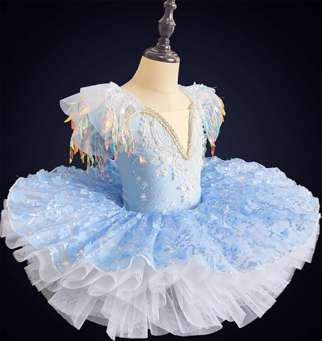 Dziewczęca Baletnica Tutu Baletowa Dla Dzieci Frędzle Strój Do Tańca Tutu Dla Dzieci Stroje Baletowe Trykoty Sukienka Baletowa Trening Sukienka Do Występów(160cm)