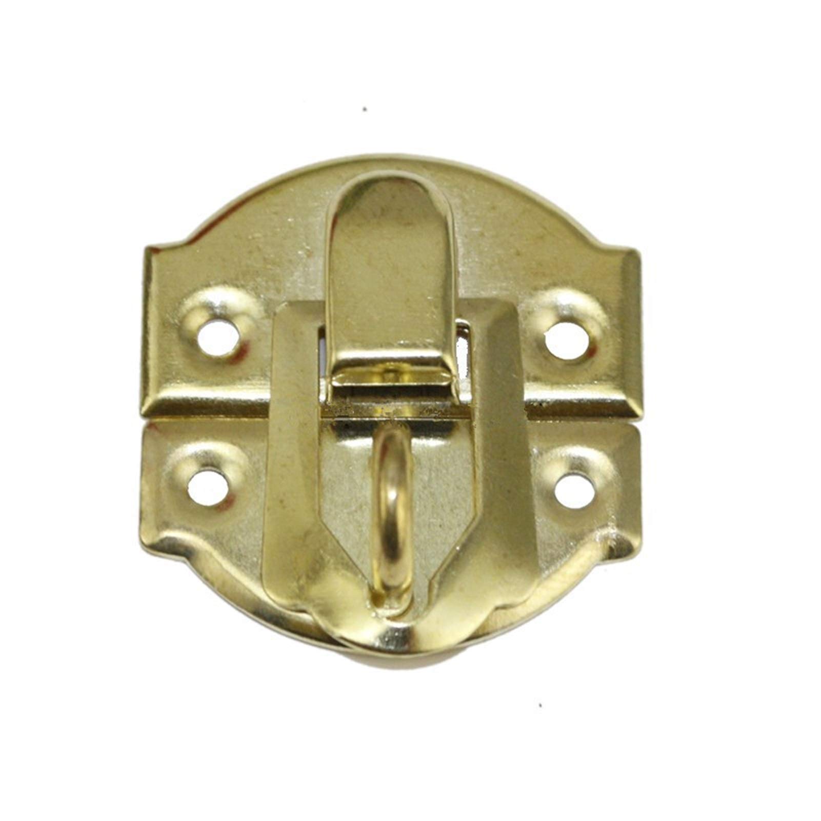 SHALLEZSOU Key Hasp Lock 200Pcs 27x30mm Vintage Iron Padlock Hasp Lock for Wooden Jewelry Box Handbag Hardware(Yellow)