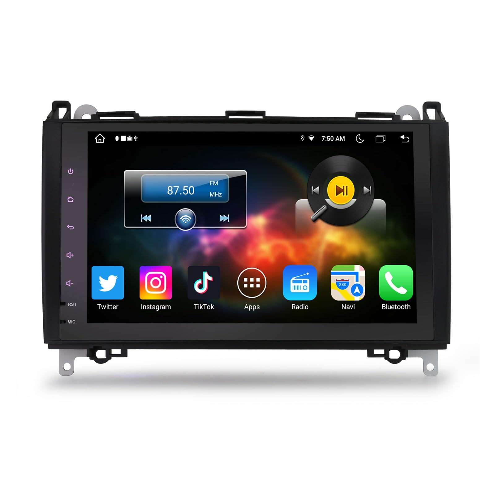 Erisin 8-Core 4GB+64GB 9" Android 14 GPS Navigatore Autoradio per Mercedes-Benz Classe A/B W169 W245 Sprinter Viano W639 Vito VW Crafter Supporto Bluetooth Wireless CarPlay Android Auto DSP Wifi USB
