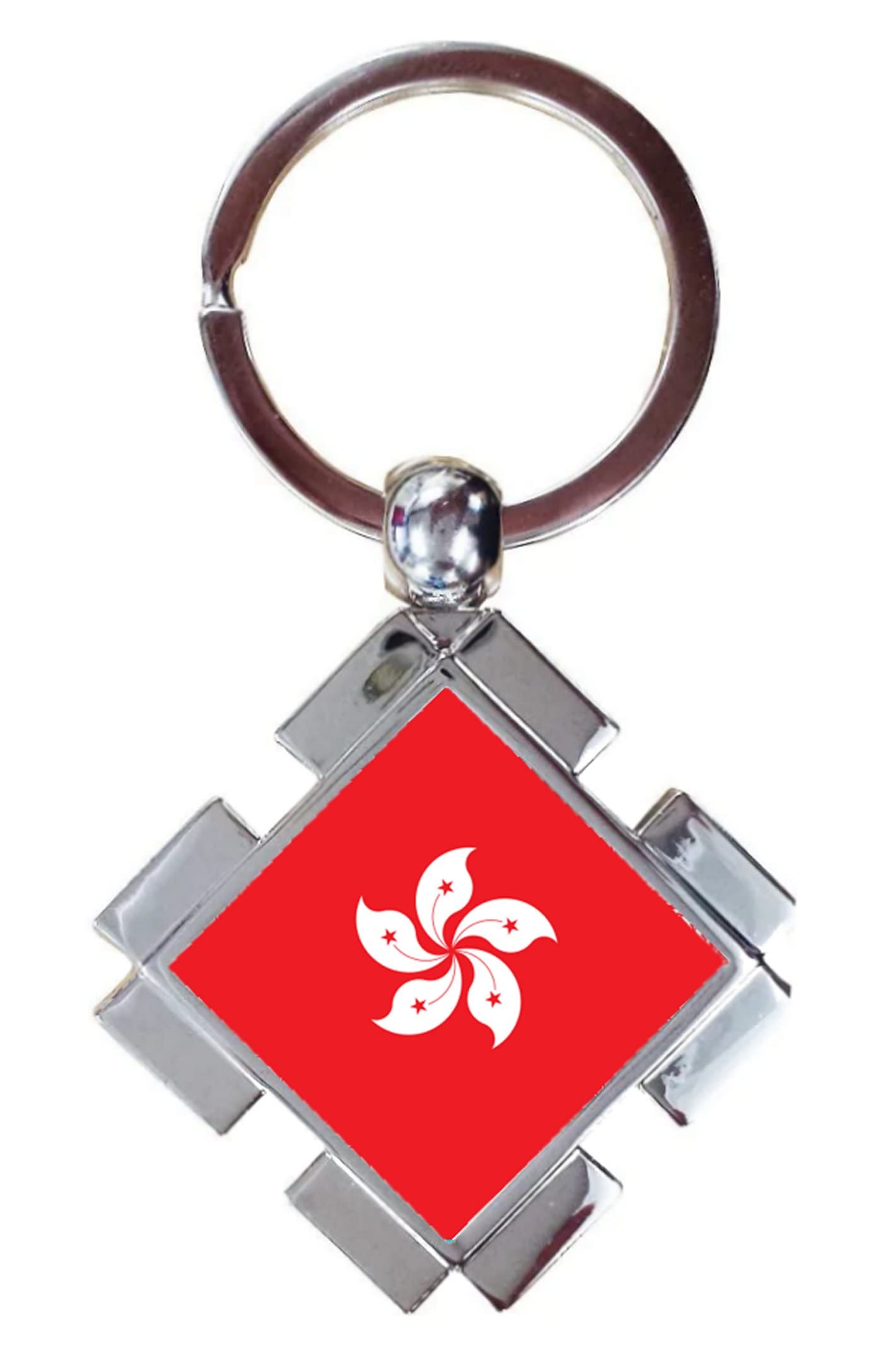 PJ4U Hong Kong Luxury Jigsaw Shaped Metal Keyring In A Gift Box