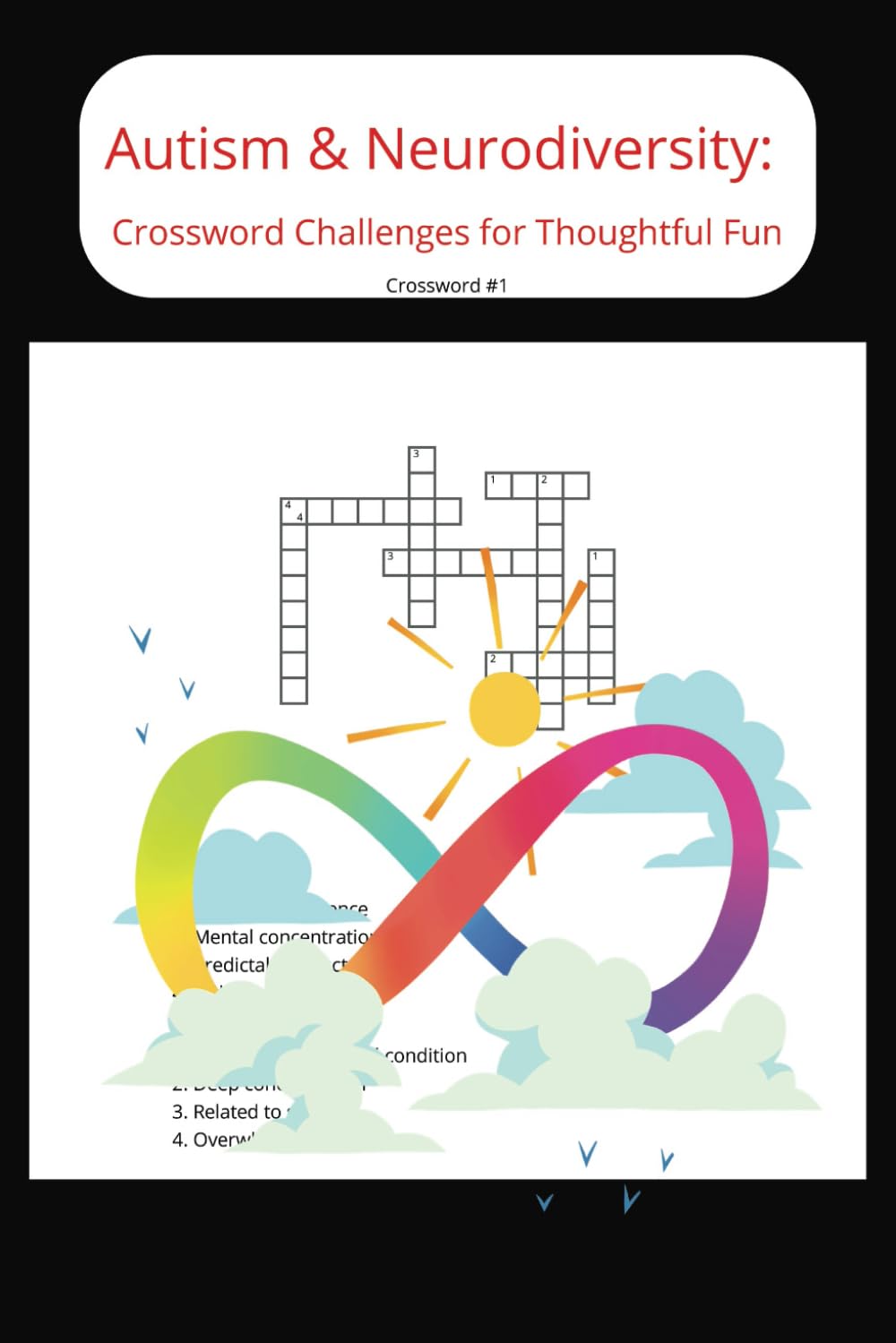 ADHD Crossword Puzzle Book:: Crosswords with easy-to-read print in a 6x9 format, spread across 110 pages. Enjoy 50+ puzzles designed to help your mind ... book an excellent cognitive exercise.