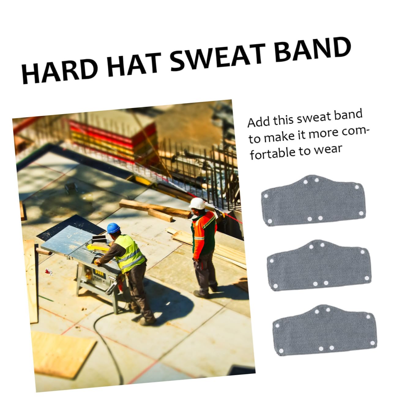 DOITOOL 6 Stück Schutzhelm-Schweißband Übungszubehör Metall-Stirnband Baumwoll-Stirnband Sportzubehör Absorbierendes Hutfutter Schweißband Schutzhelme Stoff Mehrfarbige