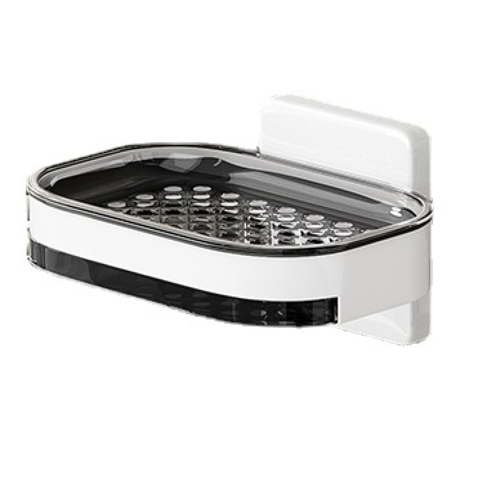 Soap Tray Wall Mounted Toilet No Perforation, Double Soap Drain Tray, Home Bathroom Storage Soap Shelf