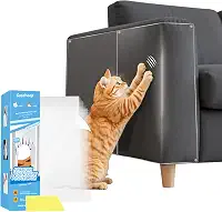 Protetor de porta contra arranhões de porta para cães e cães, protetor de porta contra arranhões para animais de estimação, protetor de sofá de garras de gato, transparente (29 x 43 cm) * 10