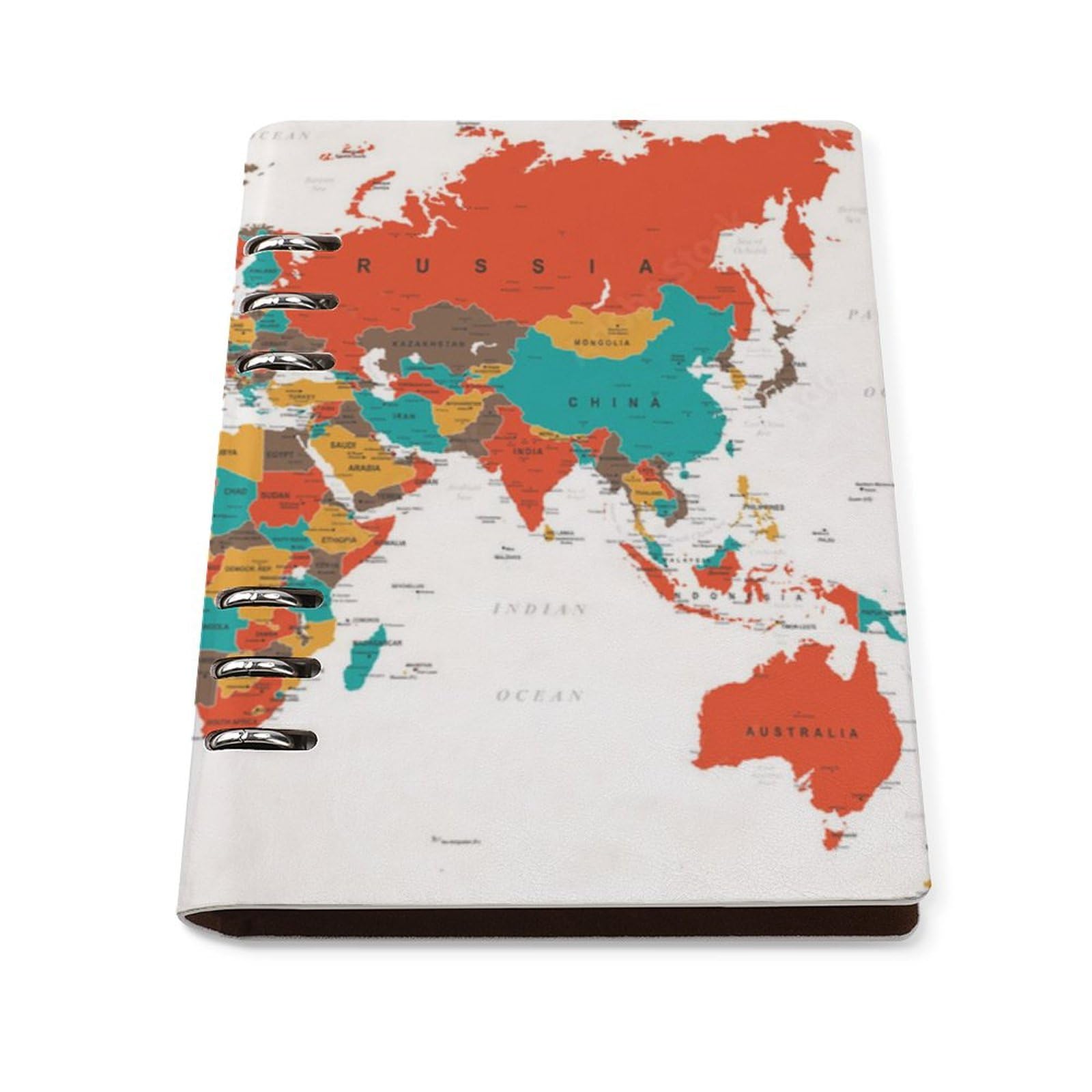 Amazon | 世界地図 バインダーノート 日記帳 システム手帳 メモ帳 横罫