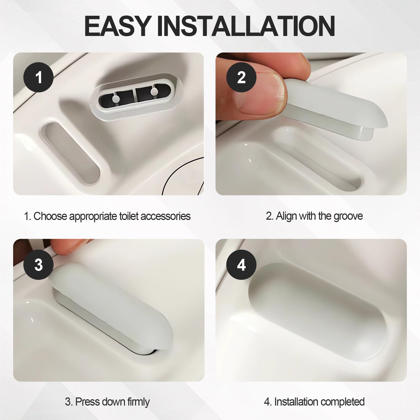 Kit Completo 12 Pezzi per Sedile WC - Paracolpi, Fissaggi e Gommini Universali per Tavoletta Water - Compatibile con Tutti i Modelli Standard (Bianco)