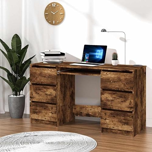 vidaXL Escritorio para computadora con cajones de almacenamiento, mesa para computadora portátil para oficina en casa, mesa de estación de trabajo, vidaXL Escritorio para computadora con cajones de almacenamiento, mesa para computadora portátil para oficina en casa, mesa de estación de trabajo,