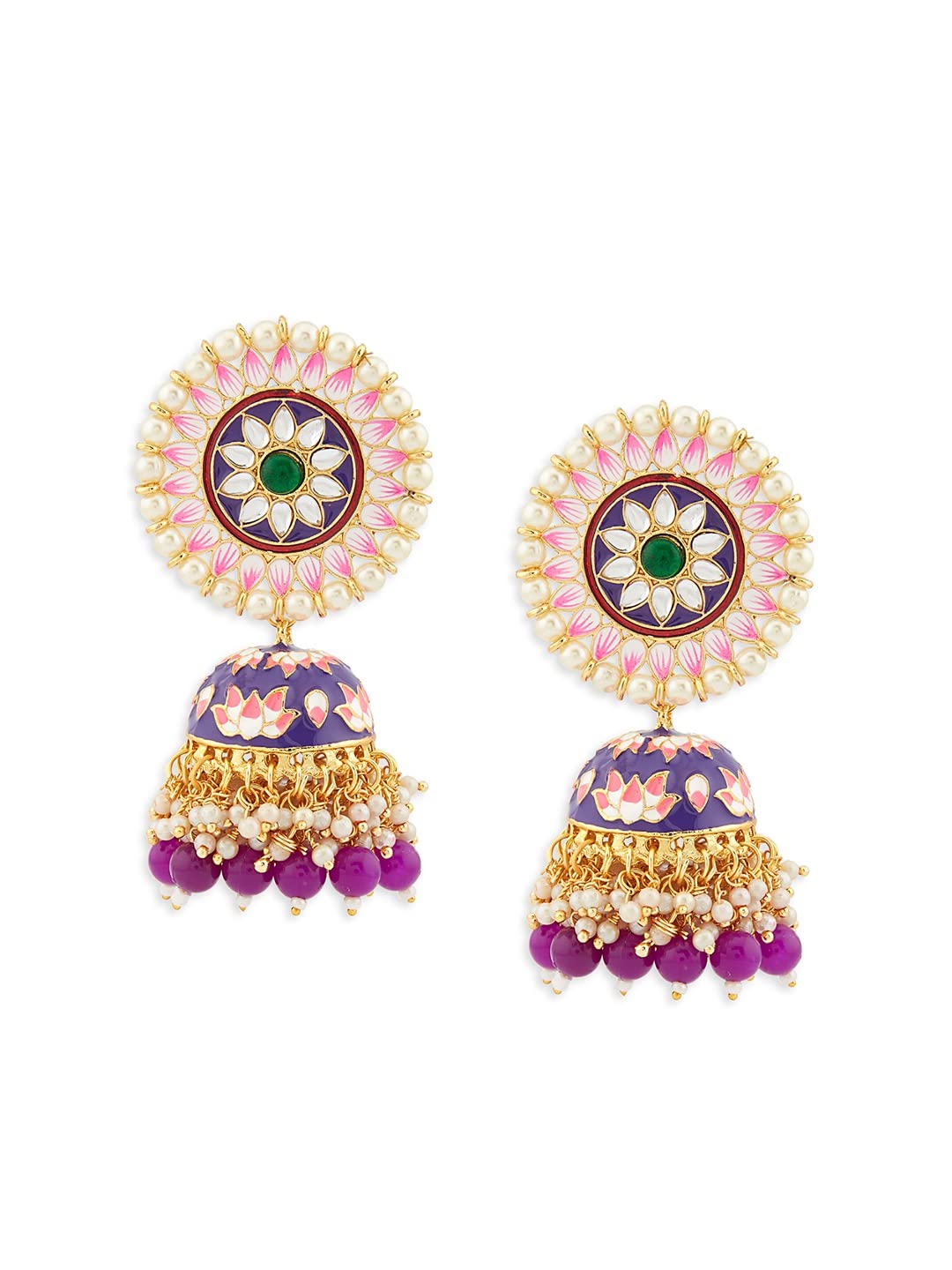 See full amazon price history chart for Zaveri Pearls Multicolor Meenakari Lotus Design Statement Jhumki Earring For Women-ZPFK15170 Zaveri Pearls Multicolor Meenakari Lotus Design Statement Jhumki Earring For Women-ZPFK15170 (B0BJFC5RZX) Amazon Price History, Amazon Price Tracker