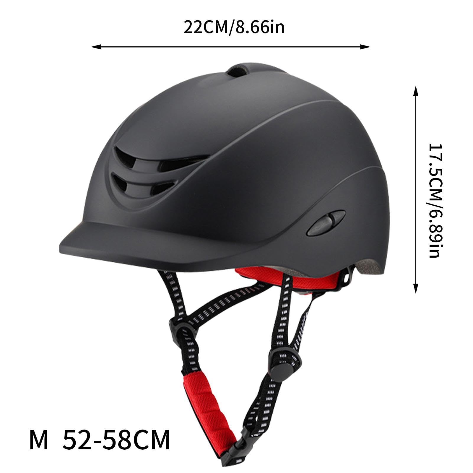 Casco de equitación para mujeres y hombres, fácil de llevar, equipo de equitación, adulto Exxe Ntial Ii Casco de equitación - Ligero Protección Escolar Casco Para Jinetes, Negro