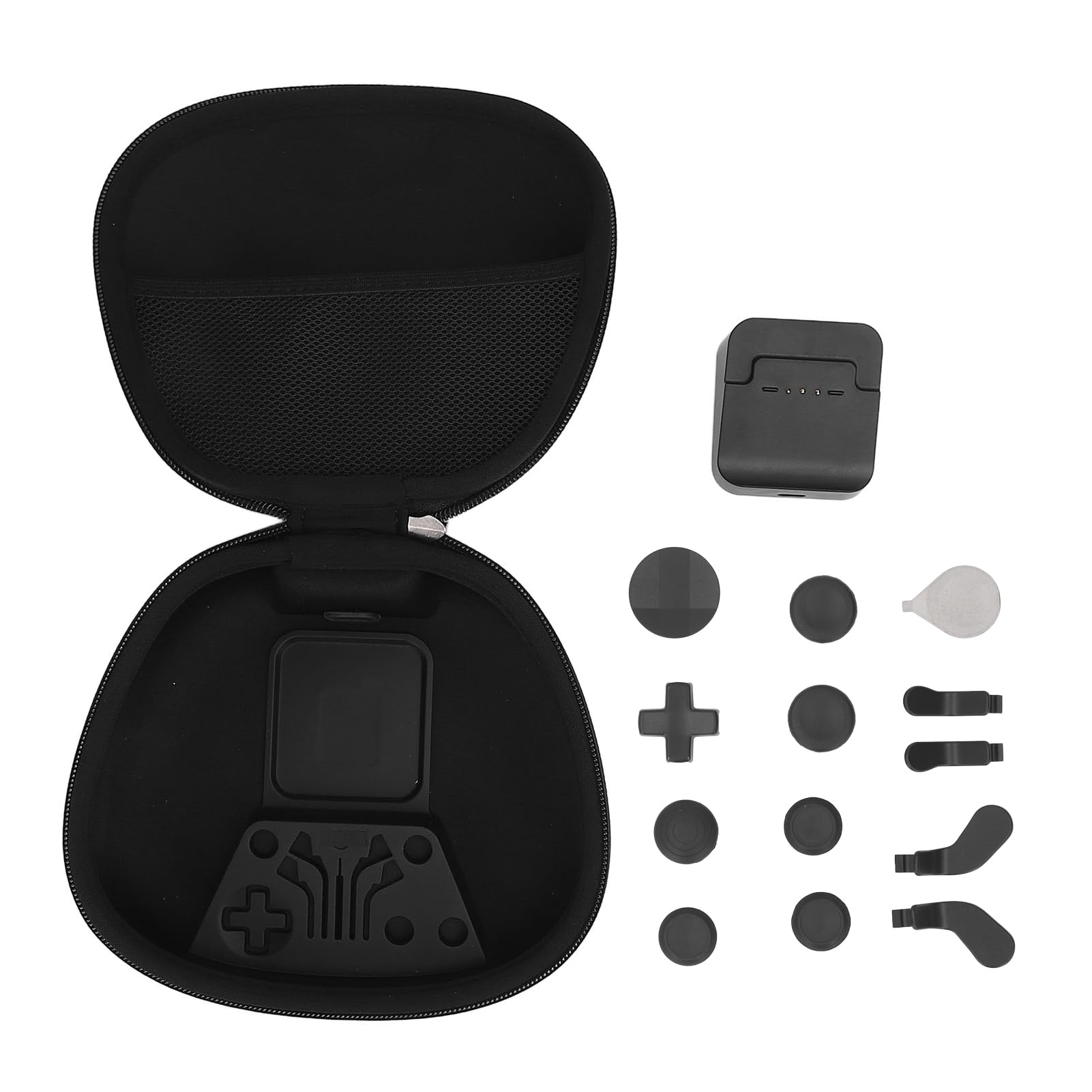 Jopwkuin Paquete de Componentes de Controlador de Juego Negro para Controller Series 2, Juego de Repuesto de Palancas Magnéticas y Paletas, Ideal para Jugadores Profesionales, Acero Inoxidable