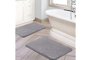 H.VERSAILTEX Memory Foam Bathroom Rug Set for Enhanced Comfort and Absorbency