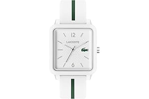 Lacoste Men's Studio 3-Hand Silicone Watch with Quartz Movement