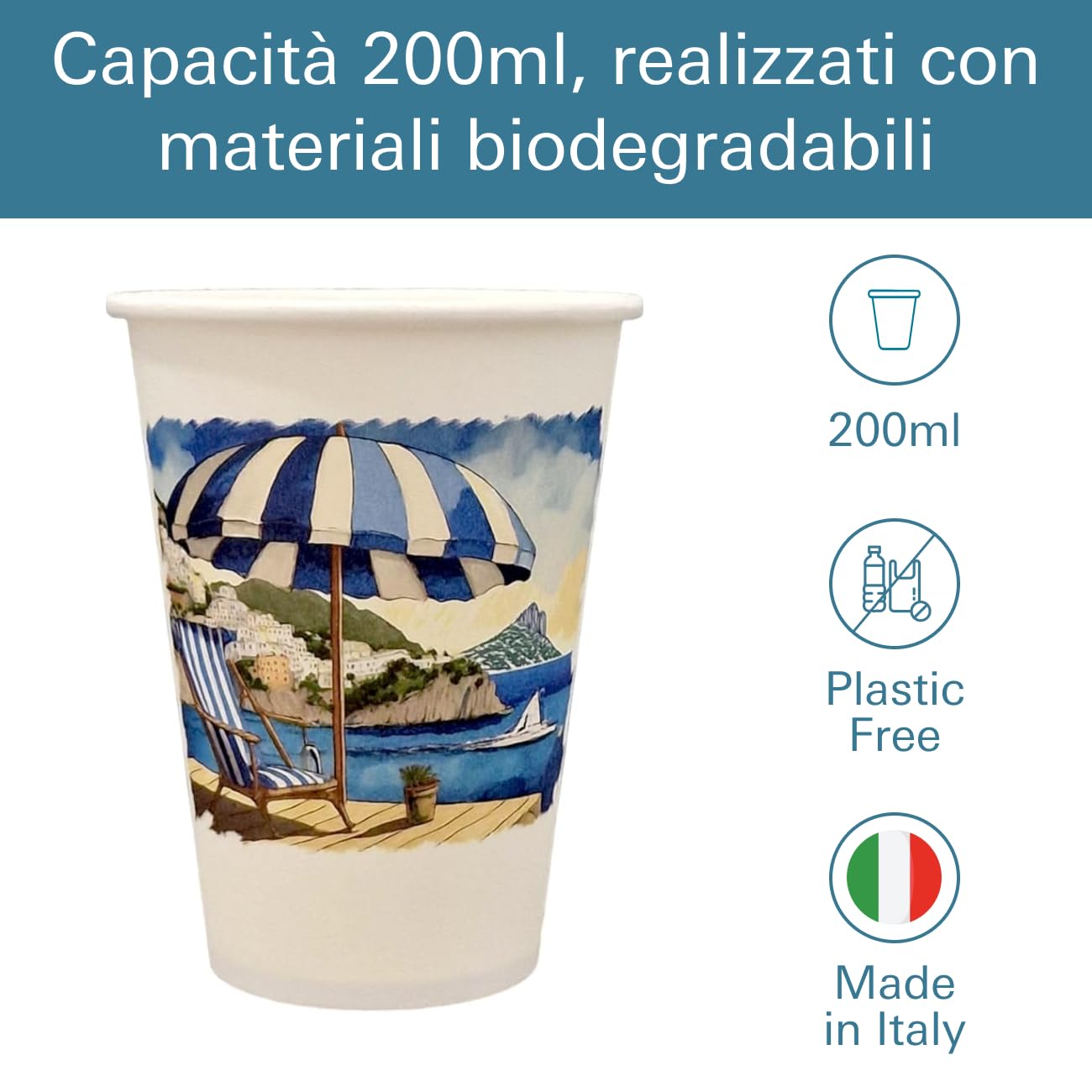 Mecup Bicchieri in Carta, Bicchieri Monouso, 500 Pezzi, Tazza Caffè