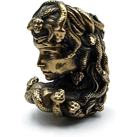 Epic Medusa Snake Head Bead for Paracord or Lanyard Knife Customization
