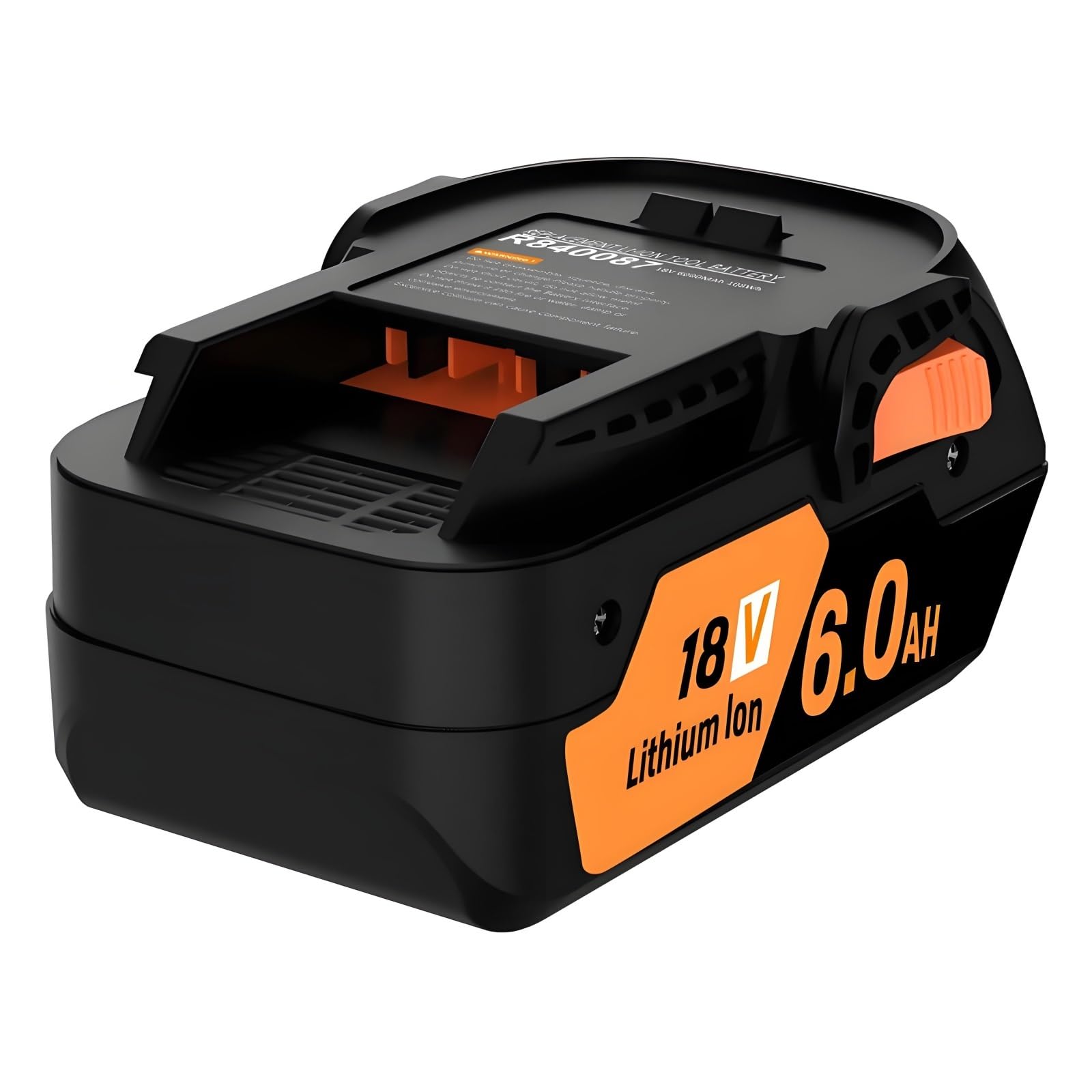 Batterie Li-Ion 18V 6000mAh, Compatible Avec RIDGID 18V R840083 R840085 R840086 R840087 Série, Compatible Avec AEG 18V Outil Sans Fil(1PC 6000mAh)