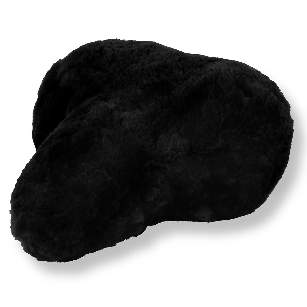 Reissner Lammfelle Fahrradsattel Bezug Fahrradsattelüberzug aus Merino Lammfell FSB-A-0 schwarz 27x24cm Sport & Freizeit