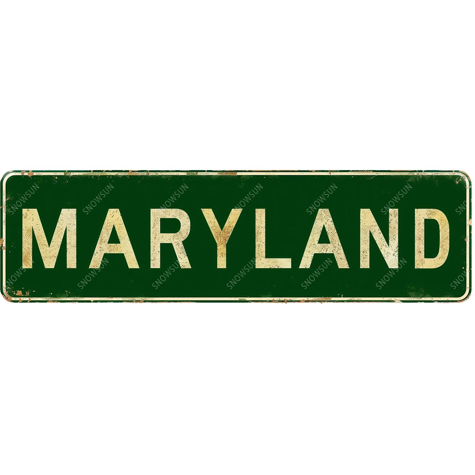 Maryland Street Sign Vintage Tin Signs Art Plaque for Home Office Bar Garden Cafe Yard Garage 4x16 Inch