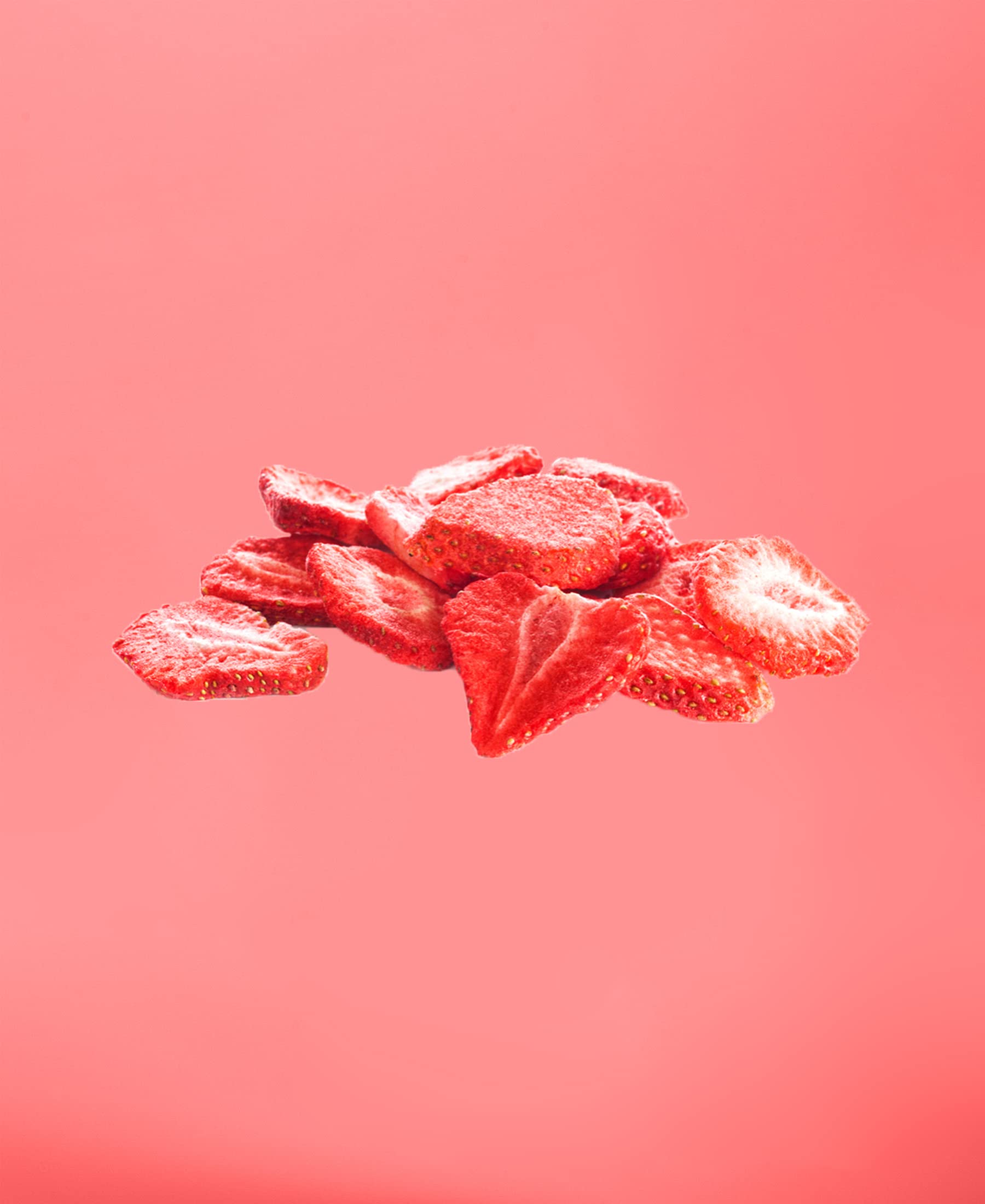 Erdbeeren gefriergetrocknet in Scheiben 1Kg | ohne Zusätze, ohne Farbstoffe - naturbelassen | gefriergetrocknete Früchte | ideal als gesunder Snack, im Smoothie oder Müsli